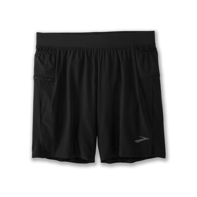 Brooks Men's SHERPA 7 2-IN-1 Running Shorts - Black - Canada (PDCYU-6593)